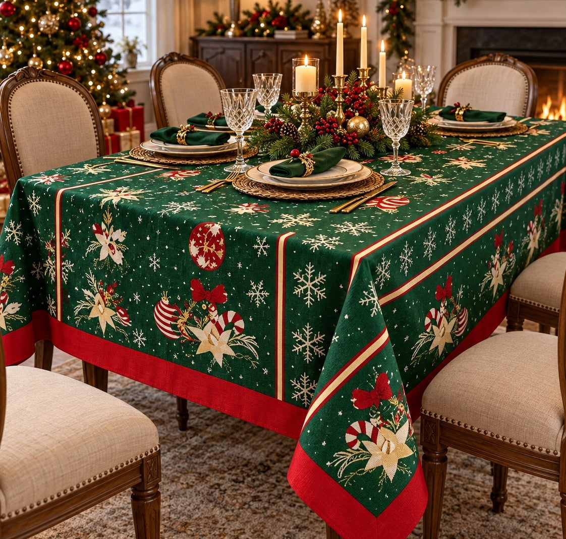 URAZZA Evergreen Noel yılbaşı masa örtüsü